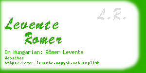 levente romer business card
